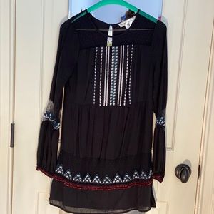 Black dress with mesh detailing and Beading